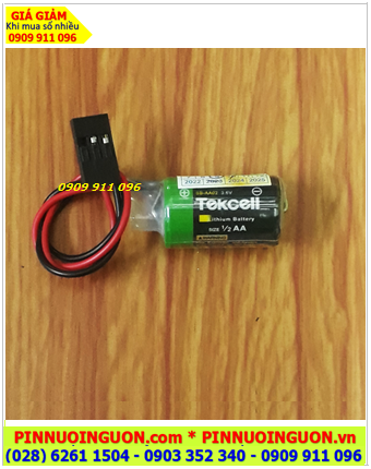 Pin Tekcell SB-AA02 (Zắc nối PLC); Pin nuôi nguồn Tekcell SB-AA02 lithium 3.6v 1/2AA 1200mAh chính hãng, Xuất xứ Hàn Quốc
